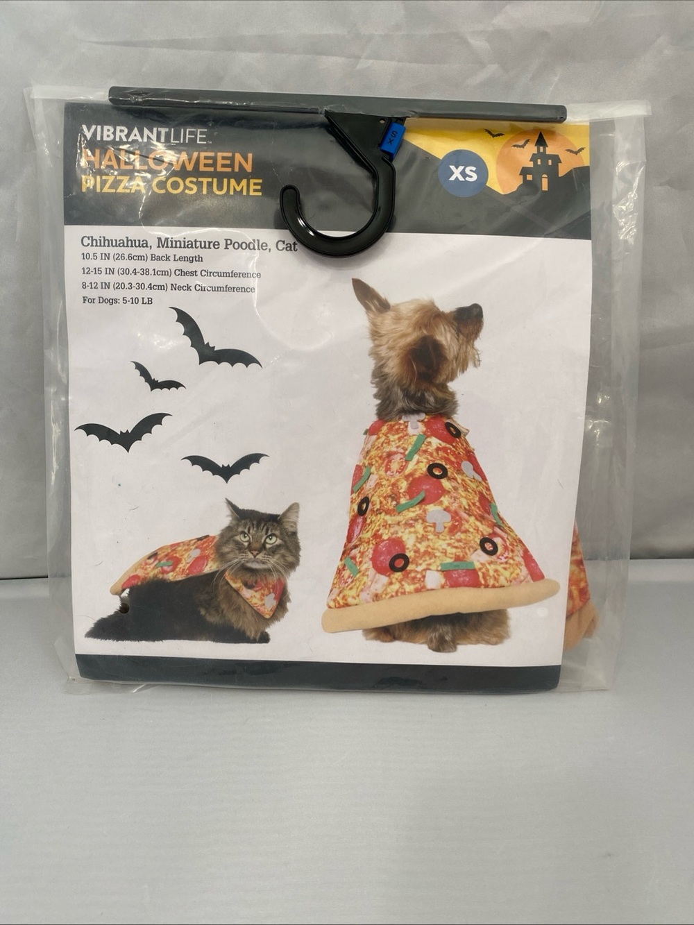 Vibrant Life Halloween Pizza Pet Costume - XSmall